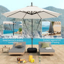 Outsunny Garden Cantilever Parasol with Cover Weighted Base Wind Strap
