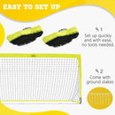 HOMCOM Football Goal Folding Outdoor with All Weather Net 6'x3' Yellow