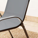Outsunny Garden Bistro Set, Small Garden Set w/ Stackable Chairs