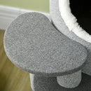 PawHut Barrel Shaped Cat Tree for Indoor Cats with Sisal Scratching Posts, Grey