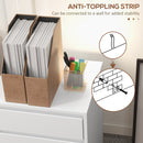 HOMCOM Mobile Vertical Filing Cabinet with 4 Drawers for Home Office, White
