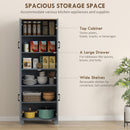 HOMCOM Modern Kitchen Cupboard Storage Cabinet with 4 Shelves