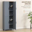 HOMCOM Modern Kitchen Cupboard Storage Cabinet with 4 Shelves