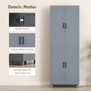 HOMCOM Modern Kitchen Cupboard Storage Cabinet with 4 Shelves