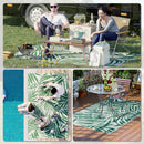 Outsunny Outdoor Rug, 1.5 x 2.4m Patio Floor Mat, Green and White
