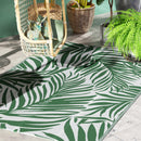 Outsunny Outdoor Rug, 1.5 x 2.4m Patio Floor Mat, Green and White