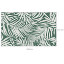 Outsunny Outdoor Rug, 1.5 x 2.4m Patio Floor Mat, Green and White