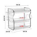 Livingandhome 3-Tier Dish Drainer Rack