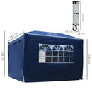 Outsunny  Pop Up Gazebo Tent  2.95 m x 2.95 m -  Blue