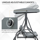 Outsunny 3 Seater Canopy Swing Chair Porch Hammock Bed Rocking Bench