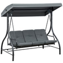 Outsunny 3 Seater Canopy Swing Chair Porch Hammock Bed Rocking Bench