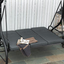 Outsunny 3 Seater Canopy Swing Chair Porch Hammock Bed Rocking Bench