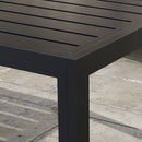 Outsunny Outdoor Side Table Garden Table with Steel Frame and Slat Top