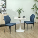 HOMCOM Set of 2 Dining Chairs with Curved Back Padded Seat for Kitchen