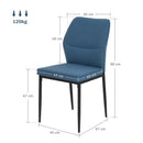 HOMCOM Set of 2 Dining Chairs with Curved Back Padded Seat for Kitchen