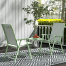 Outsunny 46cm Round Garden Table, Small Side Table w/ Removable Tray, Green