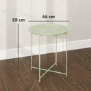 Outsunny 46cm Round Garden Table, Small Side Table w/ Removable Tray, Green