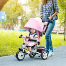HOMCOM 6 In 1 Kids Trike, Stroller With Parent Handle