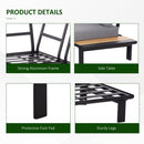 Outsunny 4 PCS Garden Furniture Conversation Set w/ Loveseat Table, Grey