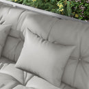 Outsunny Outdoor Back And Seat Cushion With Pillows, No Swing
