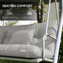 Outsunny Outdoor Back And Seat Cushion With Pillows, No Swing