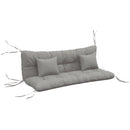 Outsunny Outdoor Back And Seat Cushion With Pillows, No Swing