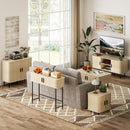 HOMCOM TV Unit for Living Room, TV Stand, Oak Tone