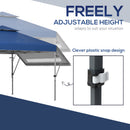 Outsunny 3 x 3(m) Pop Up Gazebo, Instant Shelter with Extend Dual Awning, Blue