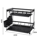 Livingandhome 2 Tier Dish Drying Rack With Drainboards