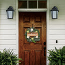 Lifeideas Farmhouse Door Artificial Rose Flower Wreath with Welcome