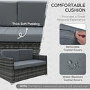 Outsunny Rattan Sofa Set 4 Piece - Grey