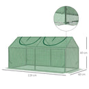 Outsunny Mini Greenhouse 119 x 60 x 60 cm - Green