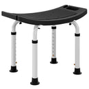 Height Adjustable Shower Stool w/ Non-Slip Foot Pads for Elderly Disabled Black