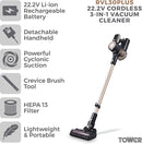 Tower RVL30 Plus Cordless 3-in-1 Vacuum Cleaner 1L, 150W, 22.2V, Rose Blush Gold and Black