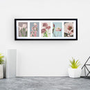 Lewis's Multi Aperture Photo Picture Frame with 5 Photos (Black, 4" x 6")