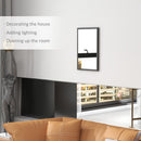 HOMCOM 60x40cm Wall Bathroom Mirror For Home Decor, Vanity Mirror, Black