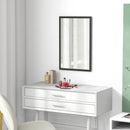 HOMCOM 60x40cm Wall Bathroom Mirror For Home Decor, Vanity Mirror, Black