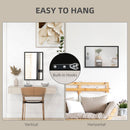 HOMCOM 60x40cm Wall Bathroom Mirror For Home Decor, Vanity Mirror, Black