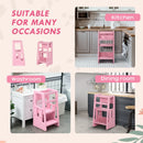 HOMCOM Kids Step Stool - Pink