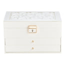Sheonly PU Leather Jewellery Box with Mechanism Key Lock