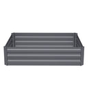 Livingandhome Galvanized Steel Square Raised Garden Bed Planter Box