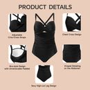 Womens Cut-Out Swimsuit with Cross Straps
