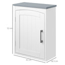 Kleankin Wall Mounted Bathroom Cabinet With Adjustable Shelf, Light Grey