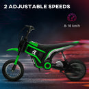HOMCOM 24V Kids Red Electric Motorbike With Twist Grip Throttle, Music, Horn