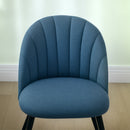 HOMCOM Set of 2 Dining Chairs with Shell Backrest and Padded Seat