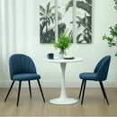 HOMCOM Set of 2 Dining Chairs with Shell Backrest and Padded Seat