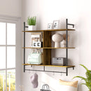HOMCOM Wall Shelf Unit with 4 Hooks for Living Room