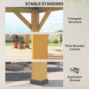 Outsunny 3x(3)M Double-Tier Hardtop Gazebo, Outdoor Patio Shelter, Grey