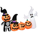HOMCOM Halloween Inflatable Ghost Family with Lights 8.5'