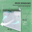 Outsunny Polytunnel Greenhouse with 3 Roll-up Doors, Green